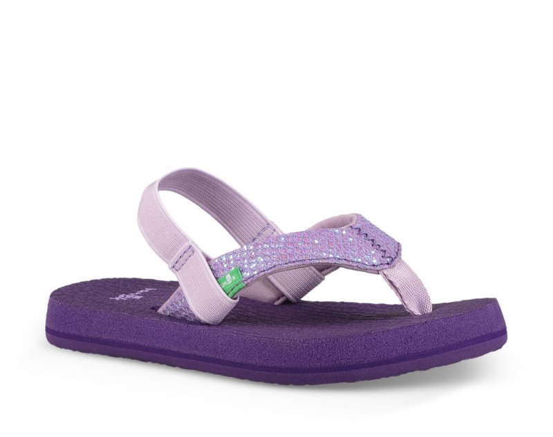 Sanuk Yoga Glitter Kids' Sandals Purple | Canada 301BEX